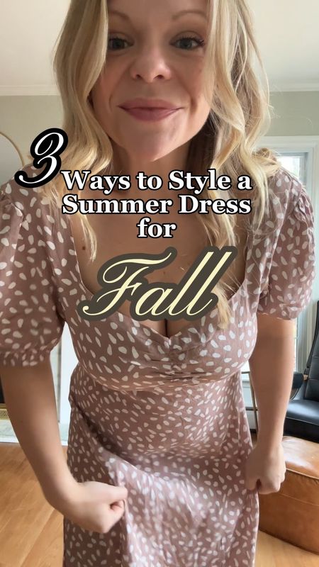 I love this Petal & Pup Dress for Summer but I LOVE it for Fall 😍 here are 3 tips to take your Summer dress into Fall with these easy styling tips! I have the exact dress, shoes, and sweaters linked. I added similar belts and jacket! ♥️

#LTKstyletip #LTKSeasonal #LTKVideo
