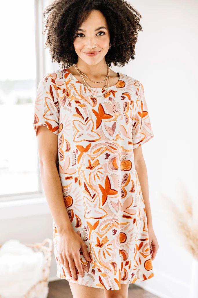 It's Your Day Orange Bold Floral Dress | The Mint Julep Boutique