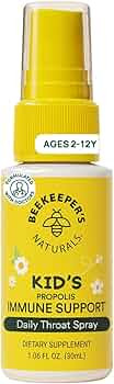 Kids Propolis Throat Spray - Natural Immune Support & Sore Throat Relief - by BEEKEEPER'S NATURAL... | Amazon (US)