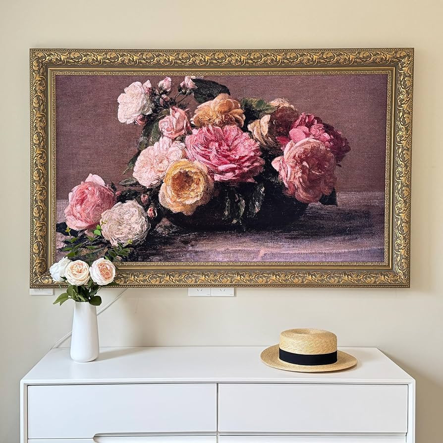 Classic Vintage Light Gold 75" TV Frame - Compatible ONLY with Samsung The Frame TV and Pro TVs (... | Amazon (US)