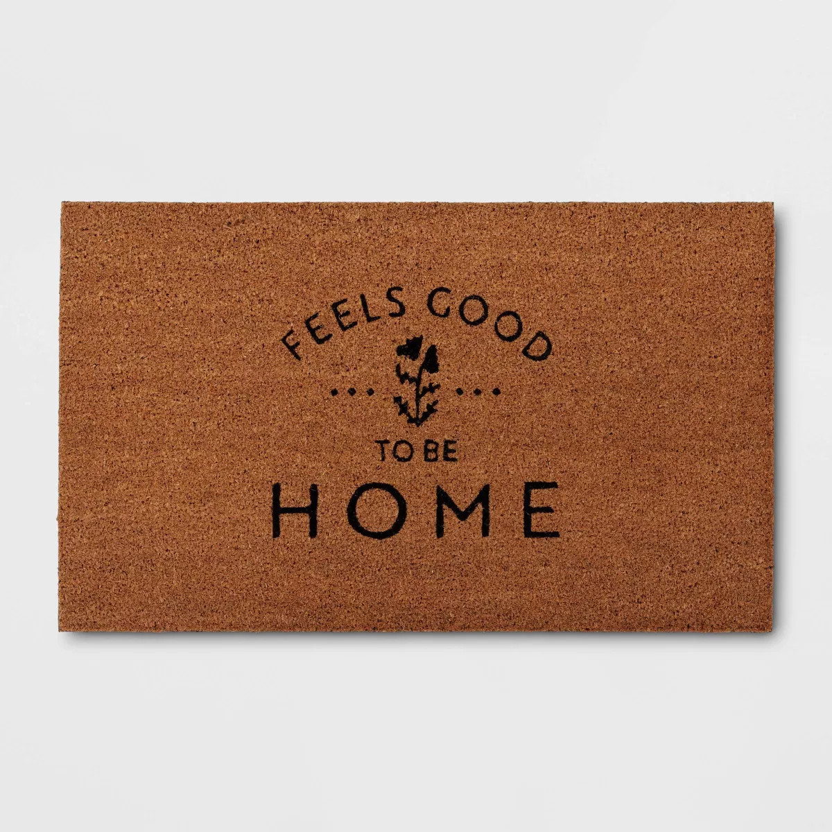 1'6"x2'6" Feels Good to be Home Rectangular Outdoor Door Mat Black - Threshold™ | Target