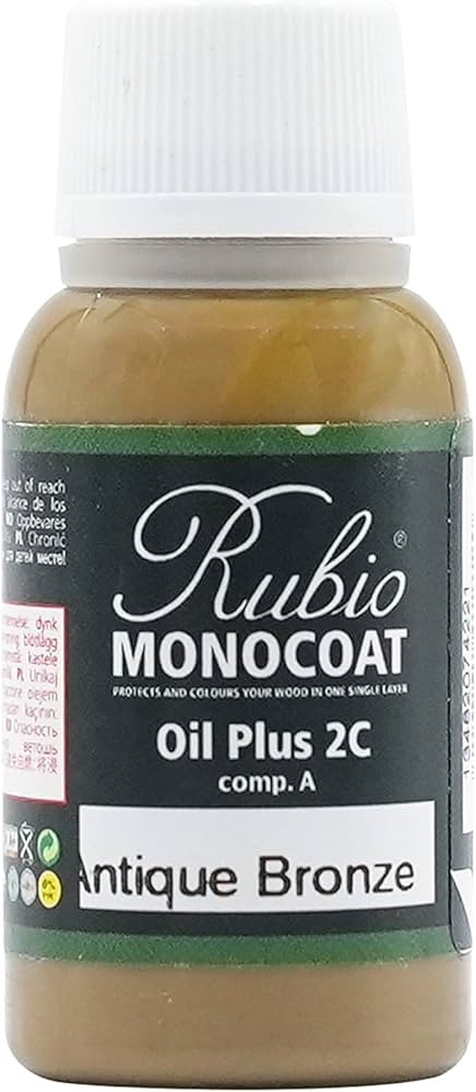 Rubio Monocoat Oil Plus Part A, 20 Milliliters, Antique Bronze, Interior Wood Stain and Finish, F... | Amazon (US)