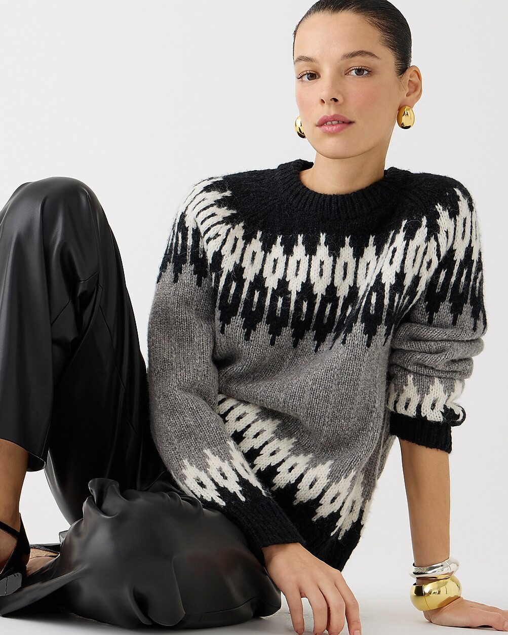 Fair Isle crewneck sweater | J. Crew US