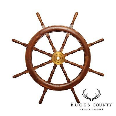Vintage Teak & Brass Ships Wheel  | eBay | eBay US