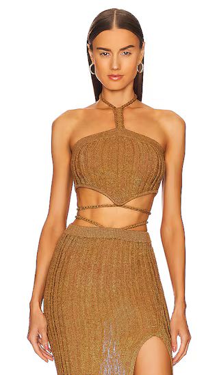 x REVOLVE Sylvan Knit Top in Dark Sand | Revolve Clothing (Global)