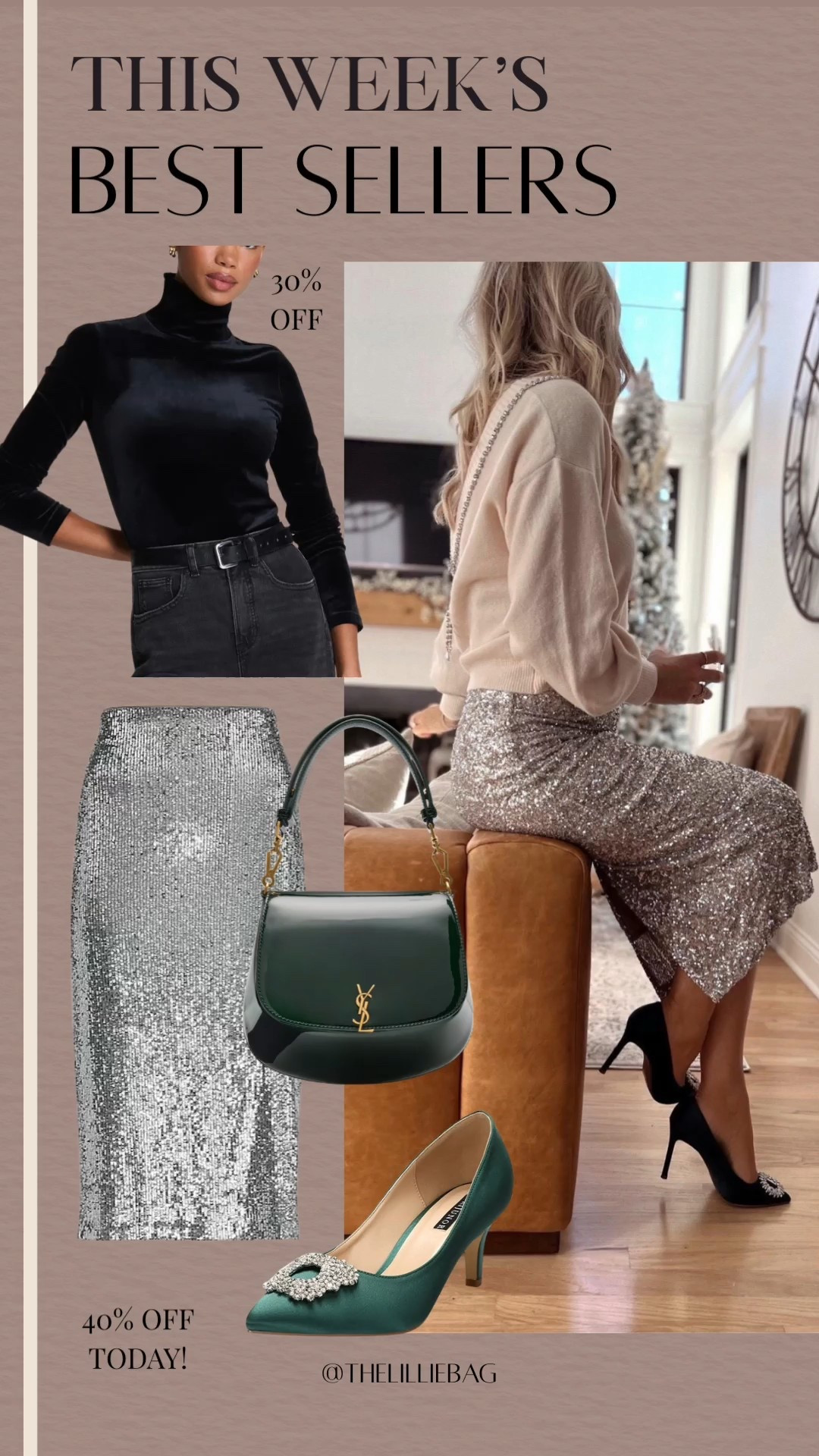 Best seller velvet top and sequin skirt! 

So happy to see this skirt is back! 40% off today too! 


Sequin. Skirt. Holiday style. 

#LTKFindsUnder100 #LTKHoliday #LTKSaleAlert