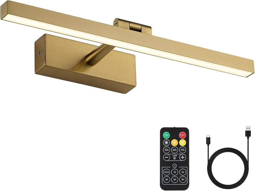 Joosenhouse Battery Operated Picture Light Wireless Gallery Light with Remote Control Rechargeabl... | Amazon (US)
