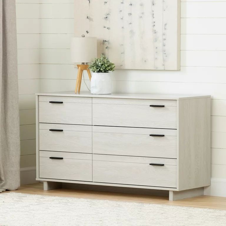 South Shore Fynn 6-Drawer Double Dresser, Winter Oak | Walmart (US)