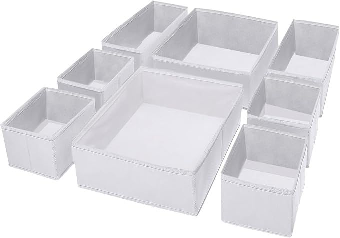 Puricon (8 Set) Drawer Divider Dresser Organization, Foldable Closet Organizer Underwear Basket C... | Amazon (CA)