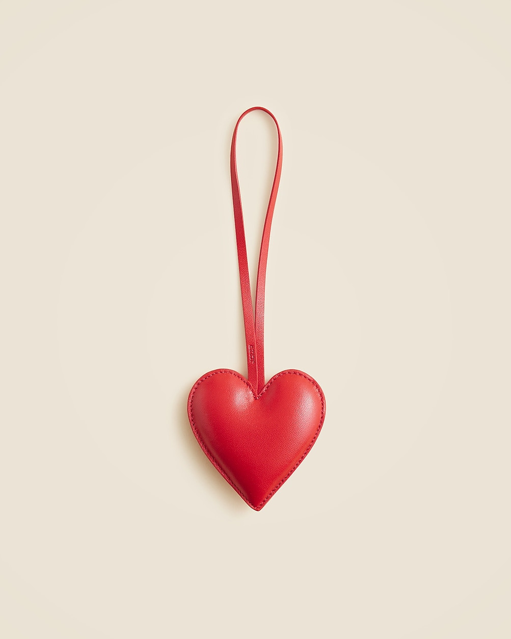 Heart bag charm in leather | J. Crew US