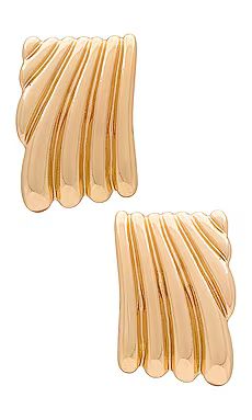 Amber Sceats Ribbed Statement Earring in Gold from Revolve.com | Revolve Clothing (Global)