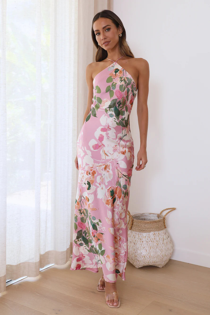 Feeling Moody Maxi Dress Pink | Hello Molly (AU)