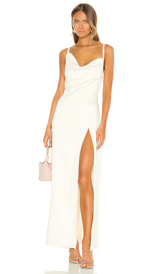 Reyna Maxi Dress in Pearl White | Revolve Clothing (Global)
