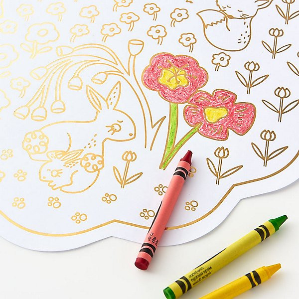 Bunny Coloring Placemat | Paper Source | Paper Source
