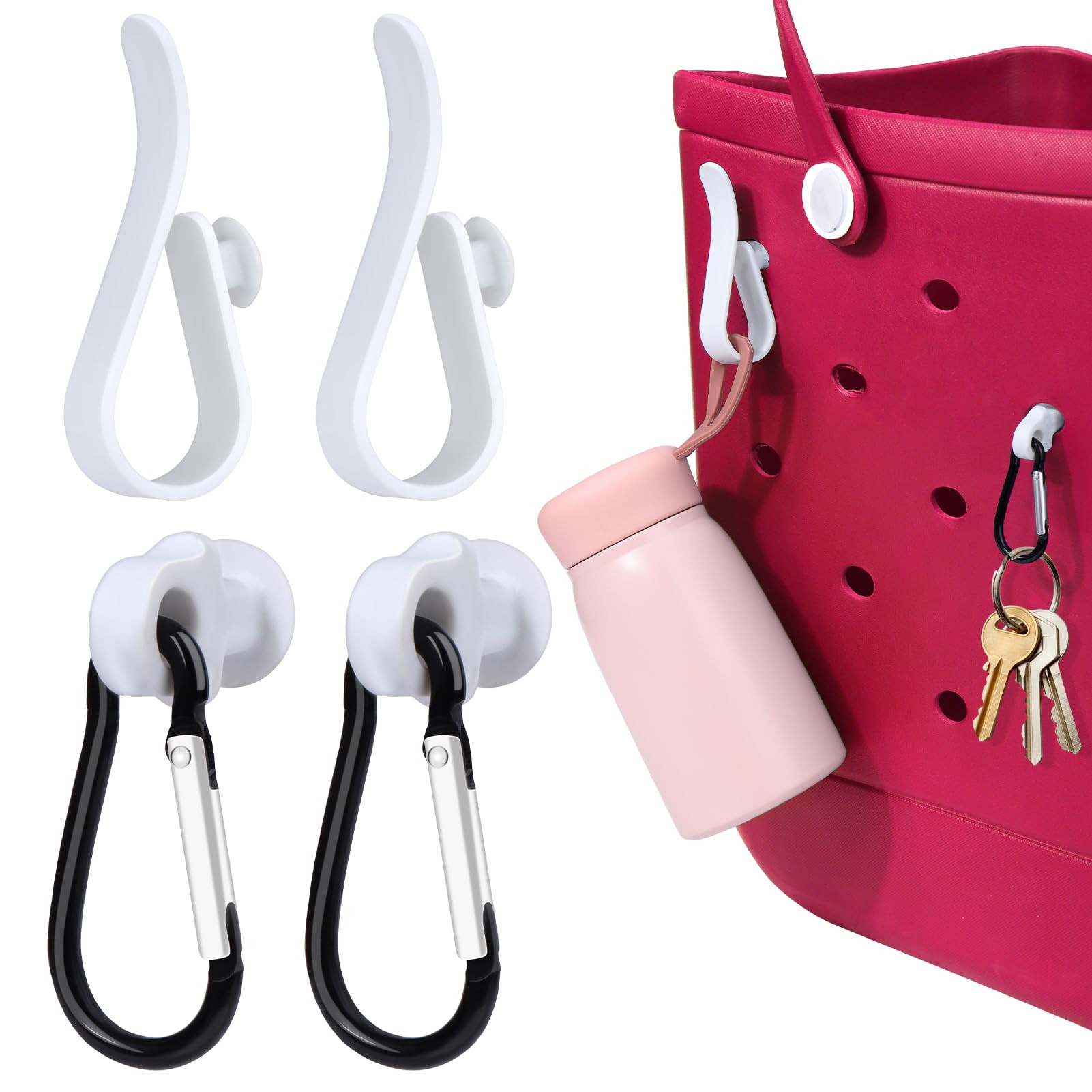 AIERSA Inserts Hooks Accessories for Bogg Bag,Charms Key Holder Carabiner for Bogg Bags,Pouch Ear... | Amazon (US)