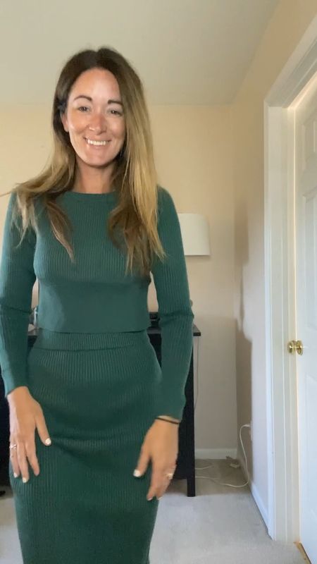 Picked up this gorgeous 2 piece matching set for the fall! Such a cute casual or dressy outfit for date night and all the fall activities. I am wearing a small in the green. Fall outfits. Amazon fashion.

#LTKunder50 #LTKstyletip #LTKSeasonal