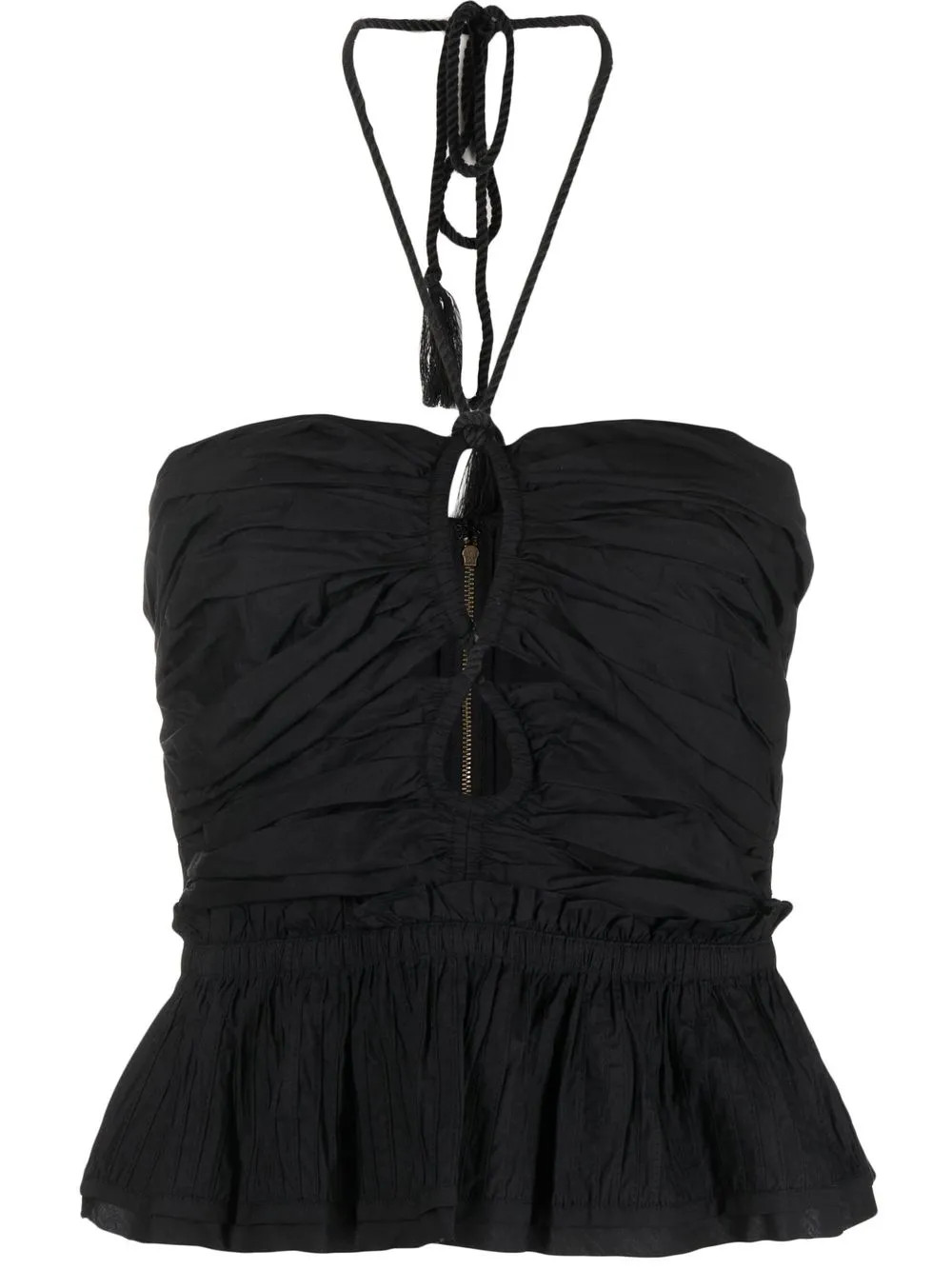 Ulla Johnson Adaleigh Ruched Halteneck Top - Farfetch | Farfetch Global