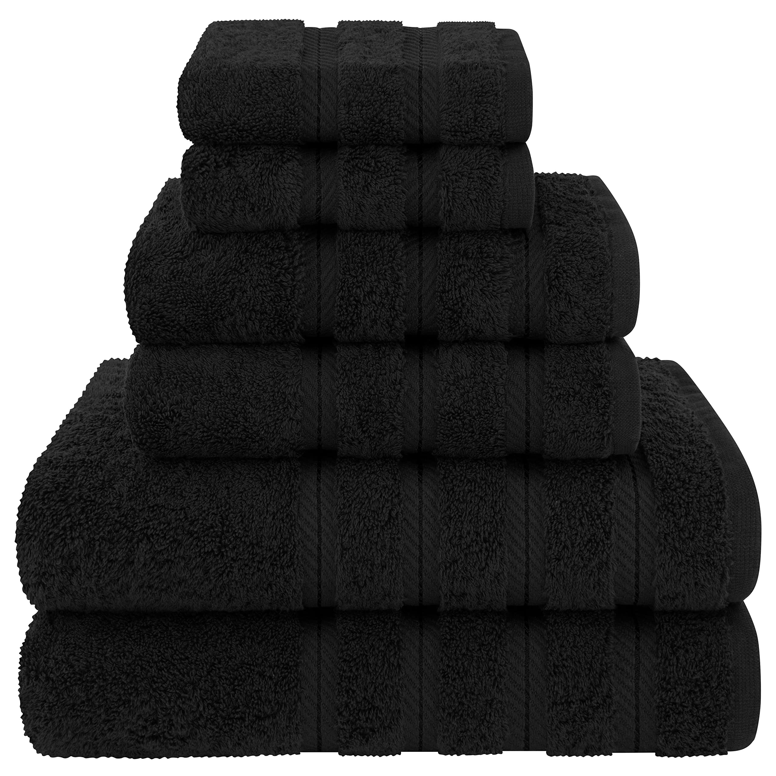 American Soft Linen Luxury 6 Piece Towel Set, 2 Bath Towels 2 Hand Towel 2 Washcloths, 600 GSM 10... | Amazon (US)