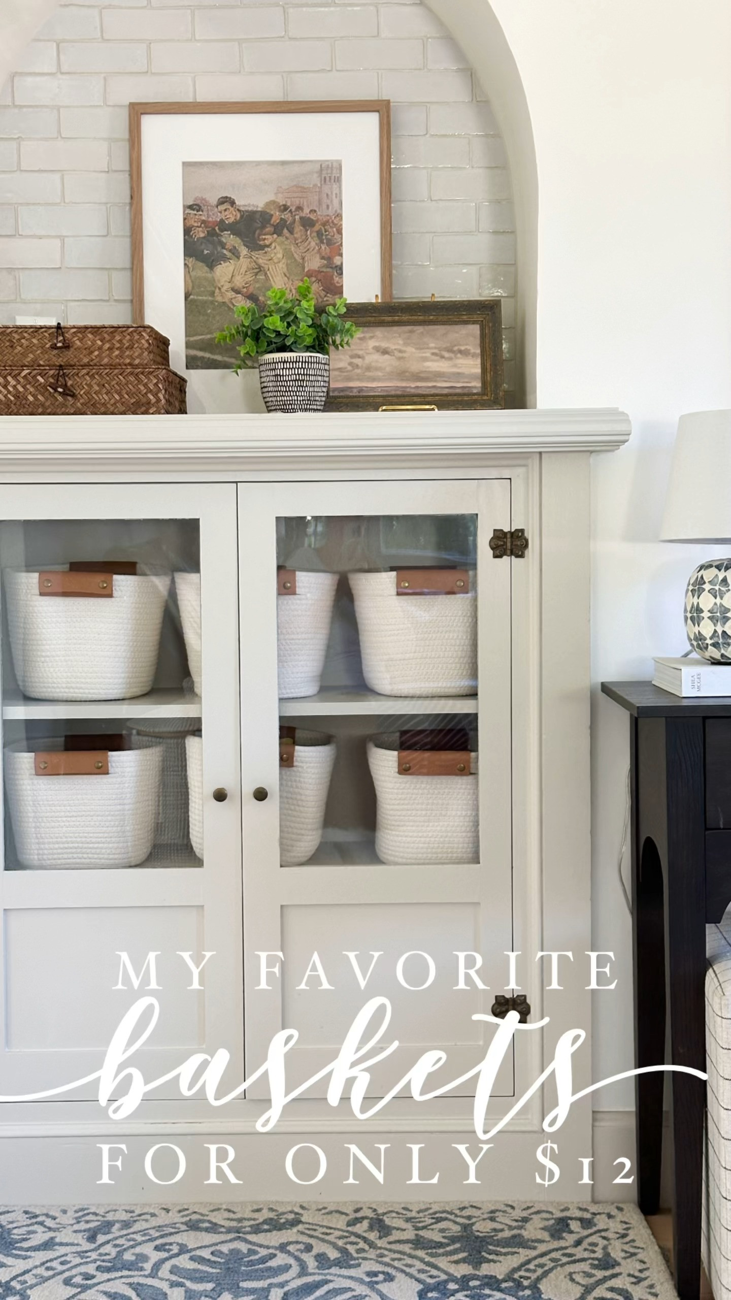 I love these cute rope baskets. They hold all of my messy party supplies and make them look cute tucked behind the glass doors of my built in cabinets. And even better? They are super inexpensive!! :)

Living Room Decor | family Room Decor | Storage | Baskets | Rope Baskets | Target | Interior Design | Home Decor | Sale Alert

 

 #LTKHome #LTKSaleAlert #LTKFindsUnder50