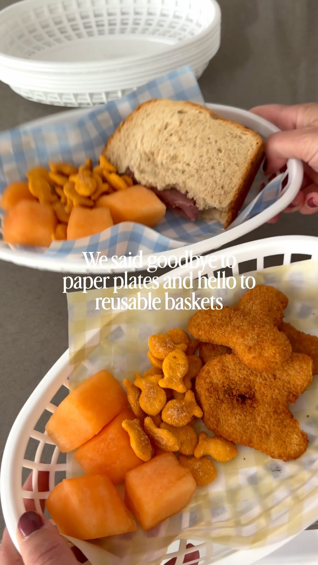 Spending less time in the kitchen this summer! 

Comment BASKET for the link to these super convenient, stackable baskets and fun tissue paper!
