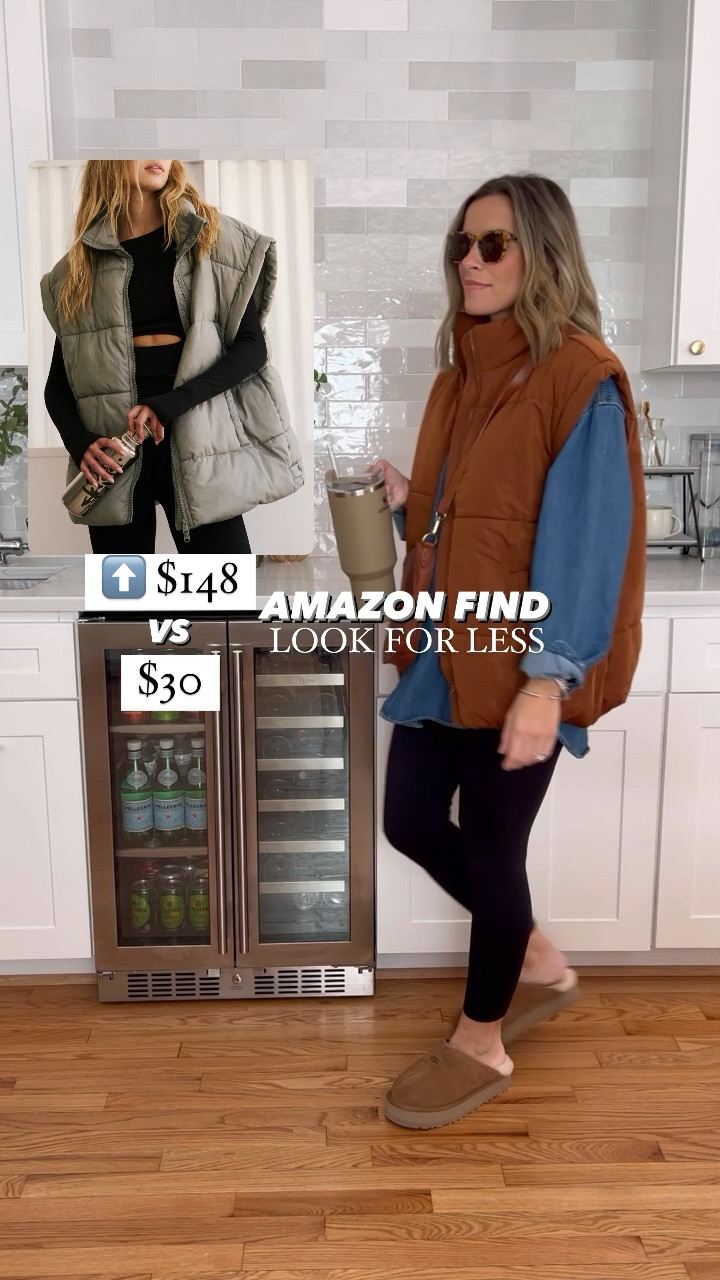 vest size small 
Denim shirt size medium 
Sweater pants size medium

#LTKfindsunder100 #LTKfindsunder50 #LTKsalealert