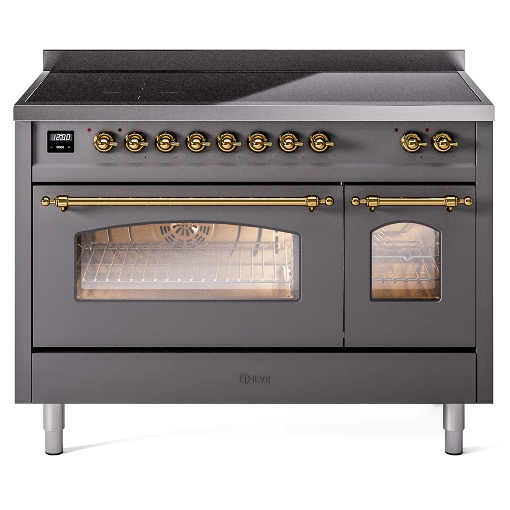 ILVE Nostalgie II Series 48 inch Induction Range with 6 Induction Elements (Glass Door) UPI486NMP... | Wayfair North America