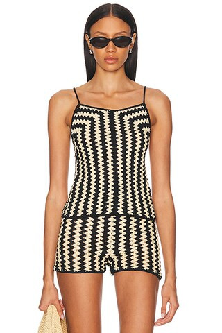 By Malene Birger Doria Top in Black & White | FWRD | FWRD 