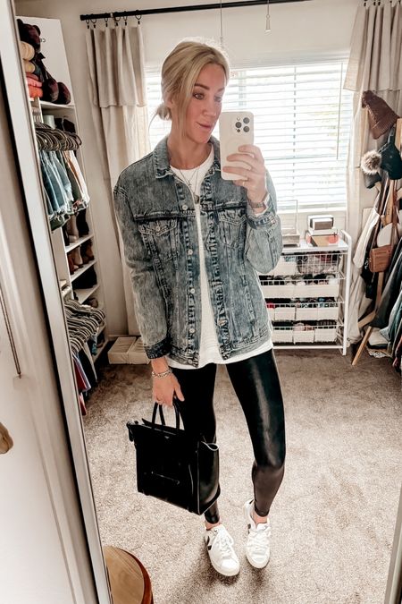 Easy street style!

Old Navy no longer sells this boyfriend jacket but the one I’ve linked from AE is super similar in person! Orrr the other I’ve linked from Old Navy is actually my all time fave 🙌🏼 Get a larger size for an oversized fit. I have the light wash in a tall small and the medium wash in a tall medium! Shoes and leggings are true to size  

#LTKfindsunder100 #LTKsalealert #LTKstyletip