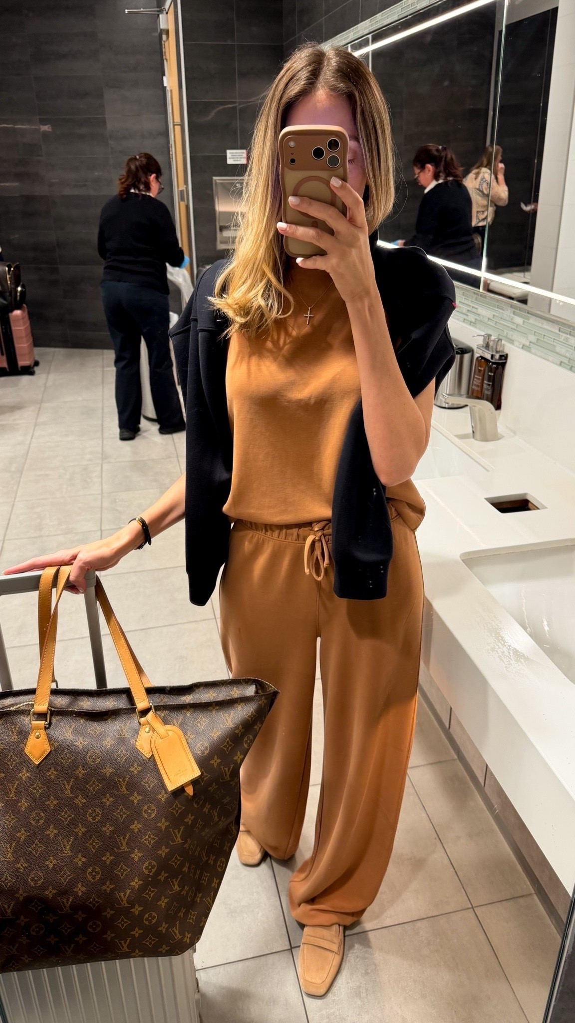 For first time buying at Spanx use code/ ALINEXSPANX for 15% off and free shipping Gorgeous set for traveling 
Ultra comfortable and beautiful color for fall 
Run tts , wearing size small
Travel outfit 
Airport outfit

#LTKOver40 #LTKTravel #LTKootd