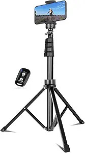 UBeesize 62" Phone Tripod & Selfie Stick, Camera Tripod Stand with Wireless Remote and Phone Hold... | Amazon (US)