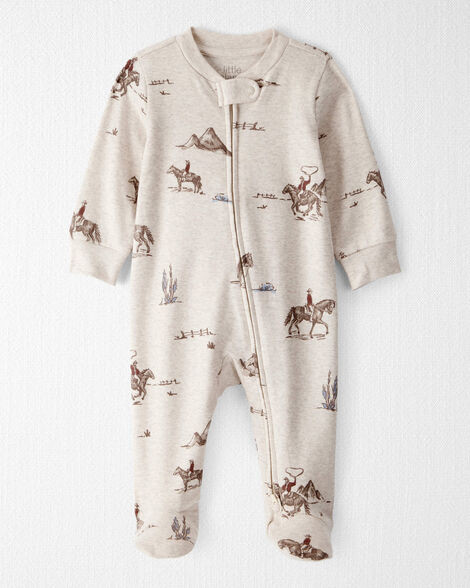 Baby Organic Cotton Sleep & Play Pajamas in Western Rodeo Print | Carter's Inc