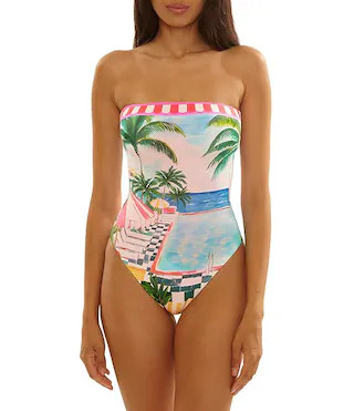 Becca By Rebecca Virtue Miami Beach Bandeau One Piece Swimsuit | Dillard's