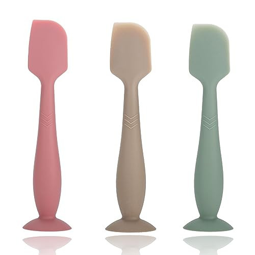 Baby Diaper Cream Spatula, Seeway 3 pack Baby Butt Paste Spatula, Diaper Cream Applicator, Silicone Butt Spatula for Newborn Babies (dark pink, green, brown) | Amazon (US)