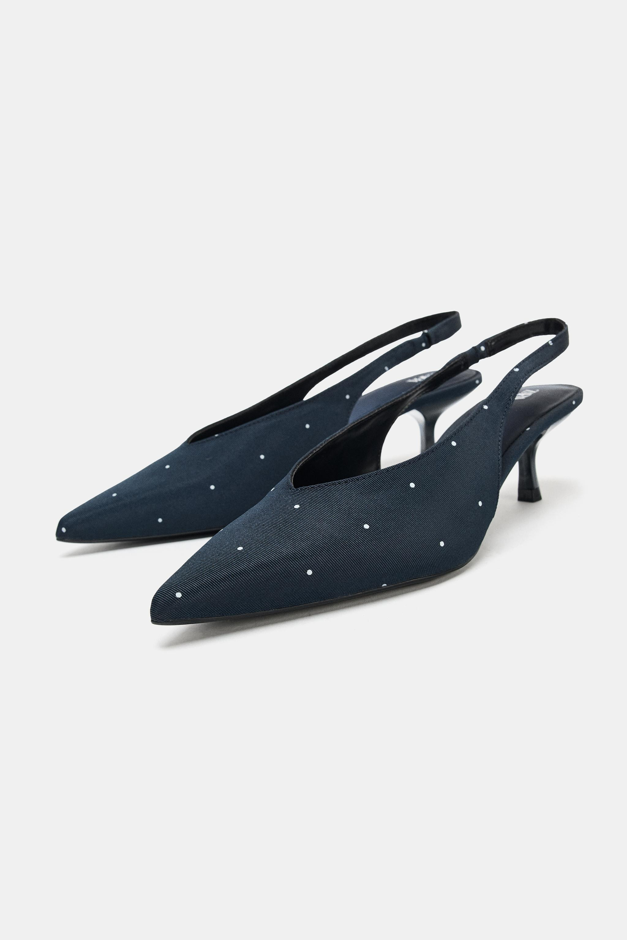 PRINTED SLINGBACK HEELS | Zara Canada