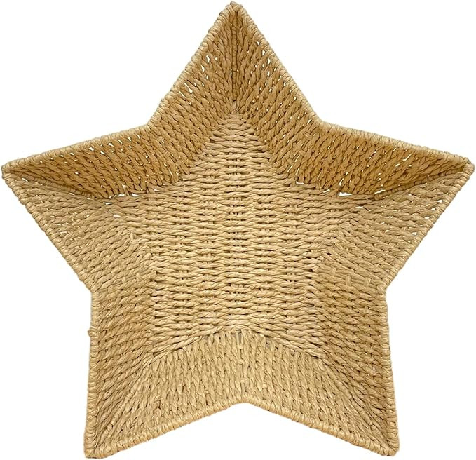Celebrate It Star Woven Paper Tray, Red, White, & Blue Party Supplies and Decorations for Memoria... | Amazon (US)