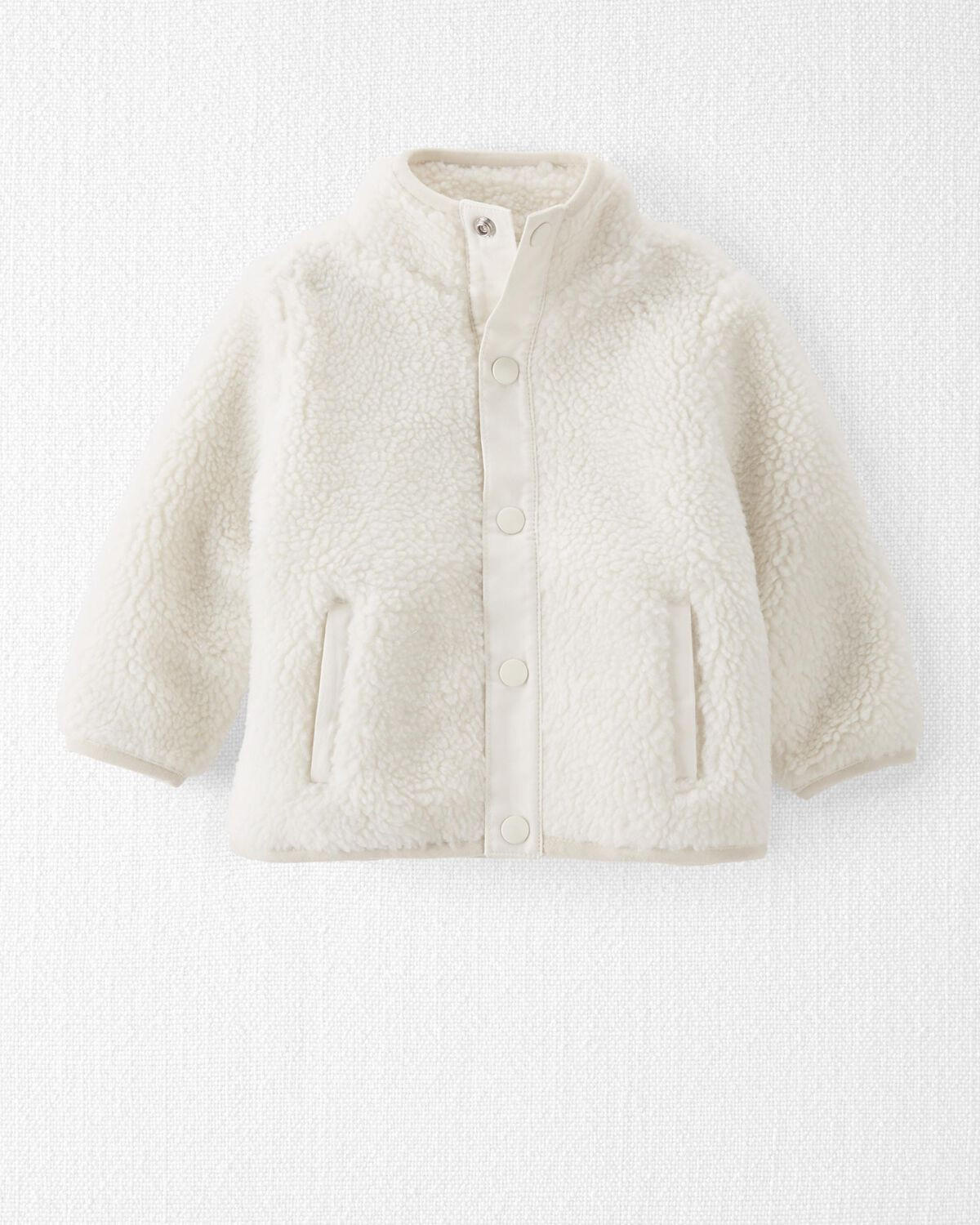 Light Cream Baby Recycled Sherpa Jacket | carters.com | Carter's