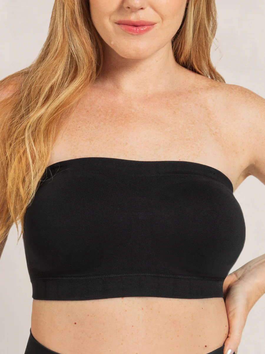 Truekind Convertible Strapless Bandeau Bra Shapewear Black S | Shapermint