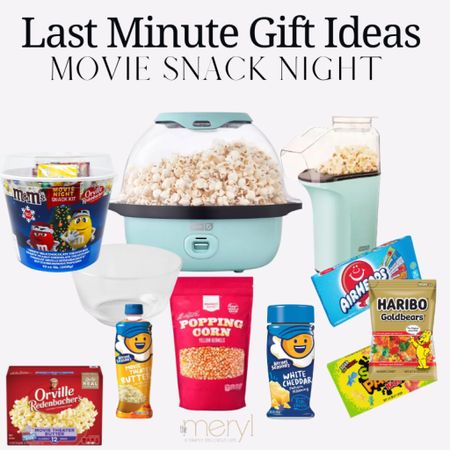 Last minute gift idea - movie night snacks
Target Popcorn Maker Movie Snacks 

#LTKHoliday #LTKGiftGuide #LTKSeasonal