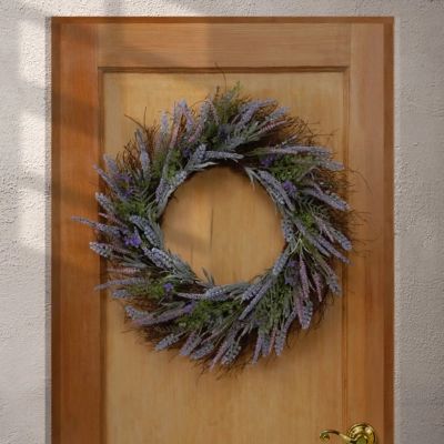 National Tree Company Lavender Wreath, Purple | Ashley Homestore