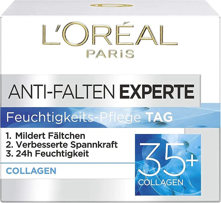 L'Oréal Paris Feuchtigkeitspflege für das Gesicht, Pflegende Anti-Aging Creme mit Kollagen Bios... | Amazon (DE)
