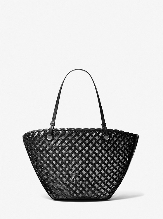 Isabella Medium Hand-Woven Leather Tote Bag | Michael Kors US