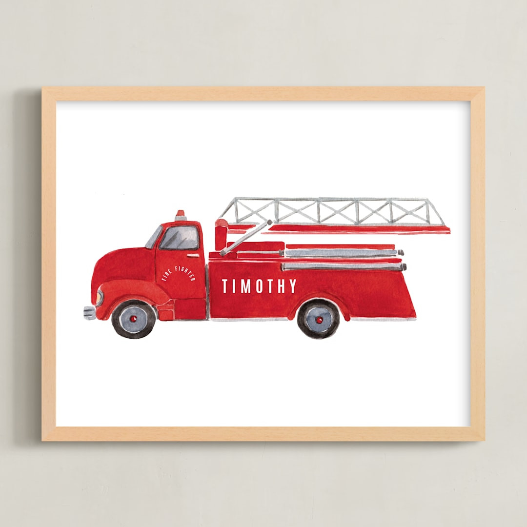 Vintage FireTruck | Minted