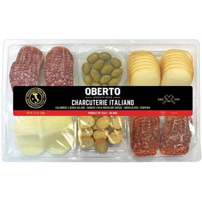 Oberto Charcuterie Platter with Olives - 12.3oz | Target