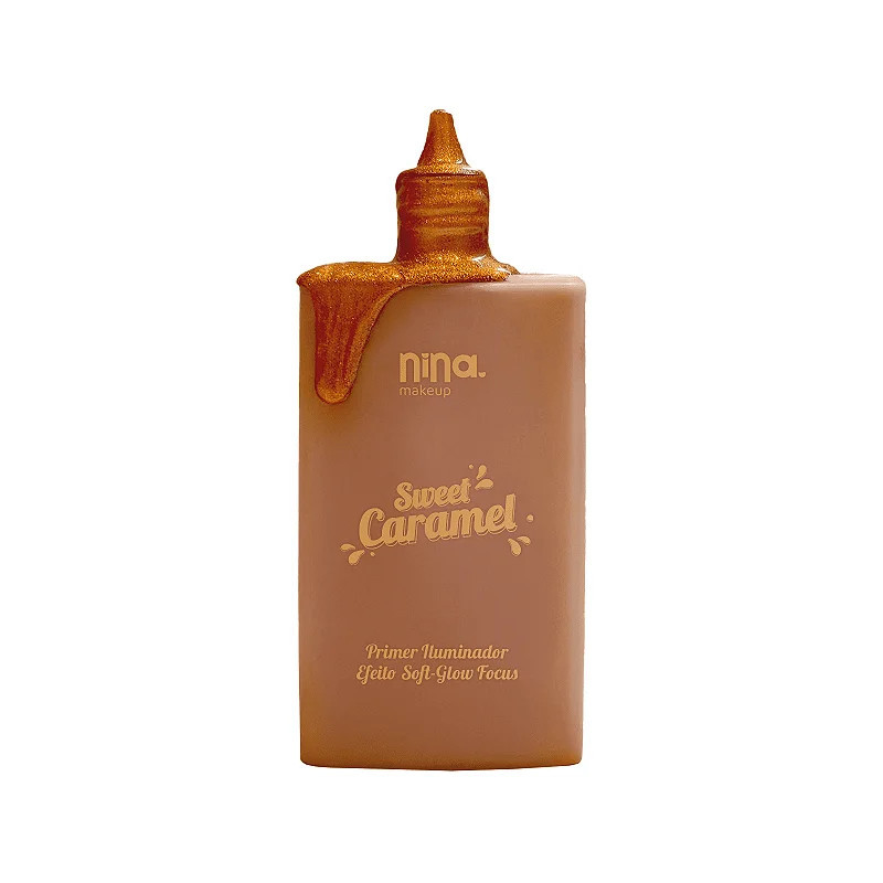 PRIMER ILUMINADOR SWEET CARAMEL - CARAMELO BRONZEADO - NINA MAKEUP | Nina Makeup (BR)