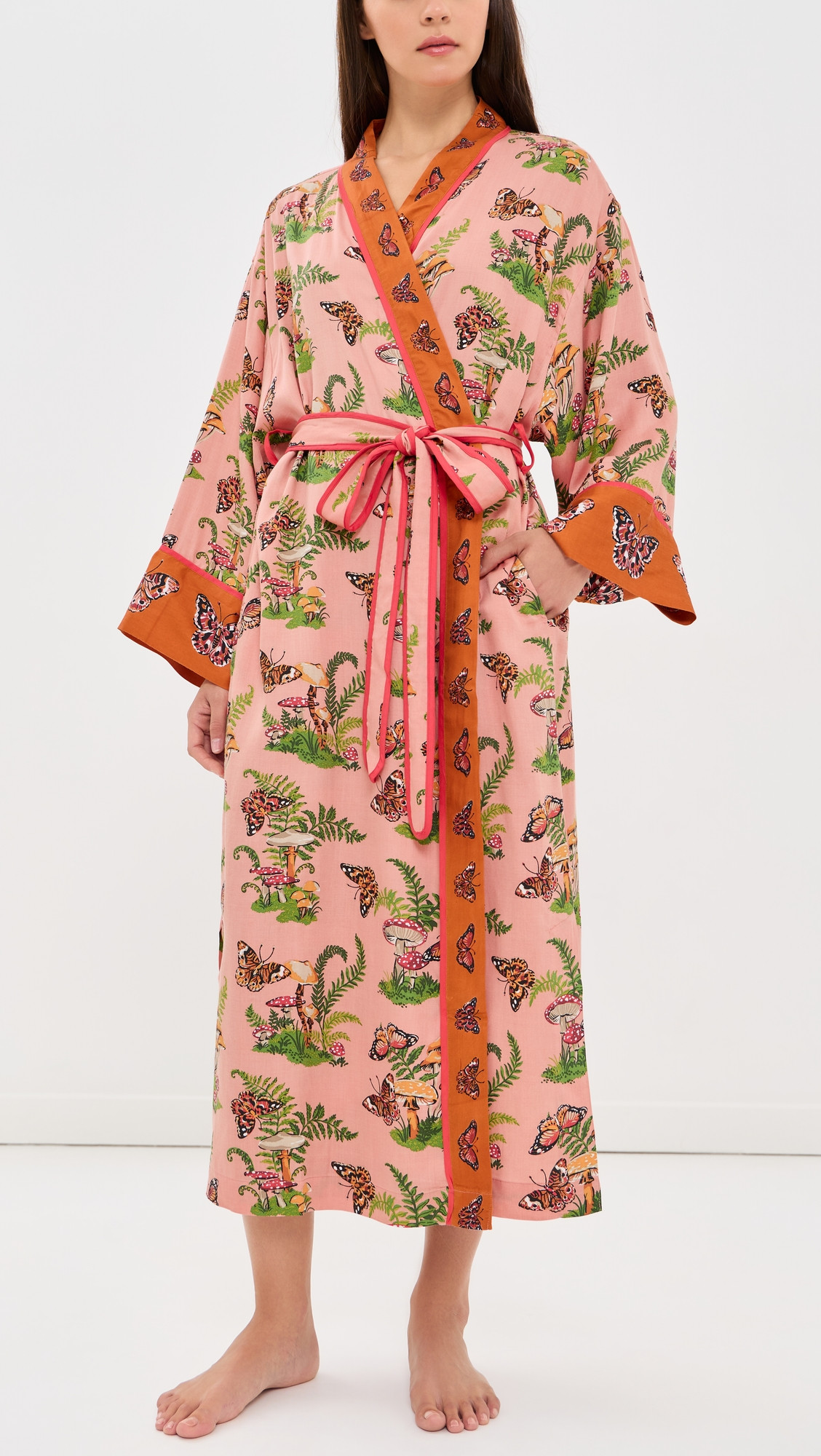 Printfresh Butterfly Forager Eco Satin Robe Butterfly Forager XXS/XS | Shopbop