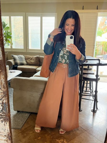 Back in the classroom after a week in Washington DC and it felt great! Wearing my favorite wide leg palazzo trousers that feel more like pajama pants than work wear! 
Teacher style
Petite fashion
Amazon workwear
Fall outfit
Denim jacket 

#LTKworkwear #LTKstyletip #LTKover40