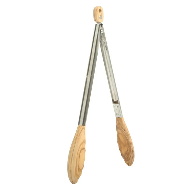 The Pioneer Woman Stainless Steel & Olivewood Tongs | Walmart (US)