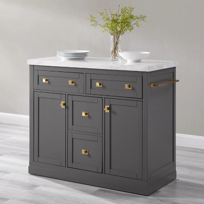 Crosley Furniture Claire Kitchen Island, Gray | Ashley Homestore