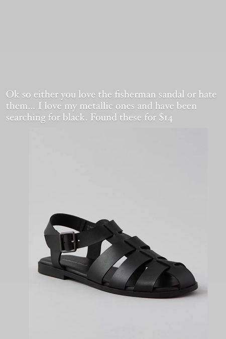 $14 fisherman black sandals 

#LTKShoeCrush #LTKFindsUnder50 #LTKStyleTip