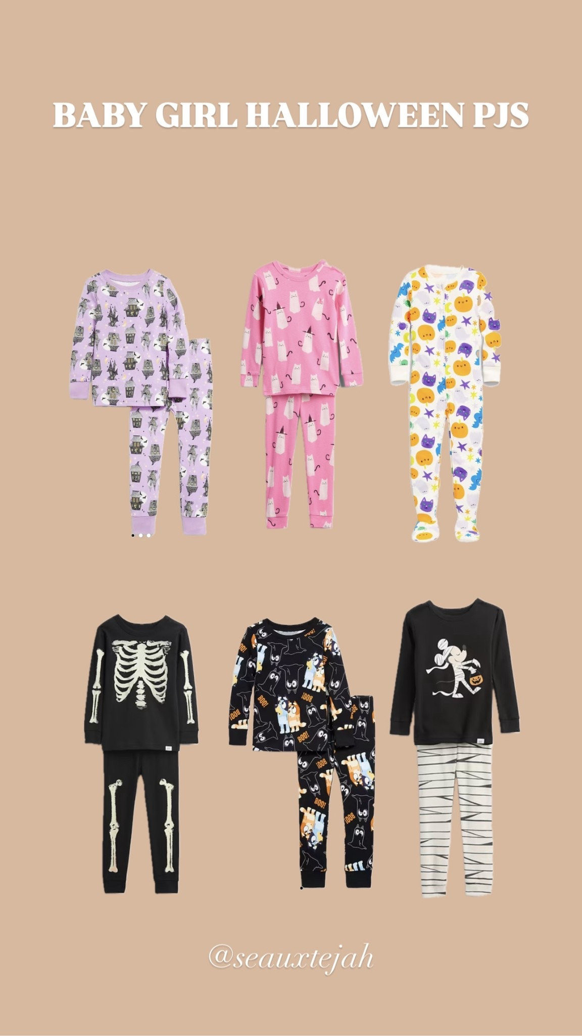 cute baby girl Halloween pajamas with some gender neutral options as well! 

#LTKBaby #LTKHalloween #LTKFamily